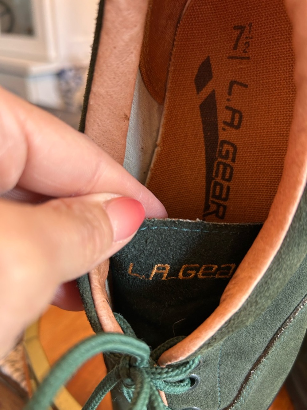 Vintage L.A. Gear Green Suede City Hikers - Picture 4 of 7